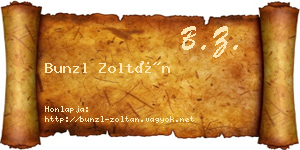 Bunzl Zoltán névjegykártya